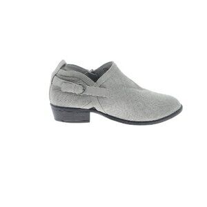 Women's size 9.5 M - light grey suede material, man made - "Darla" Bootie